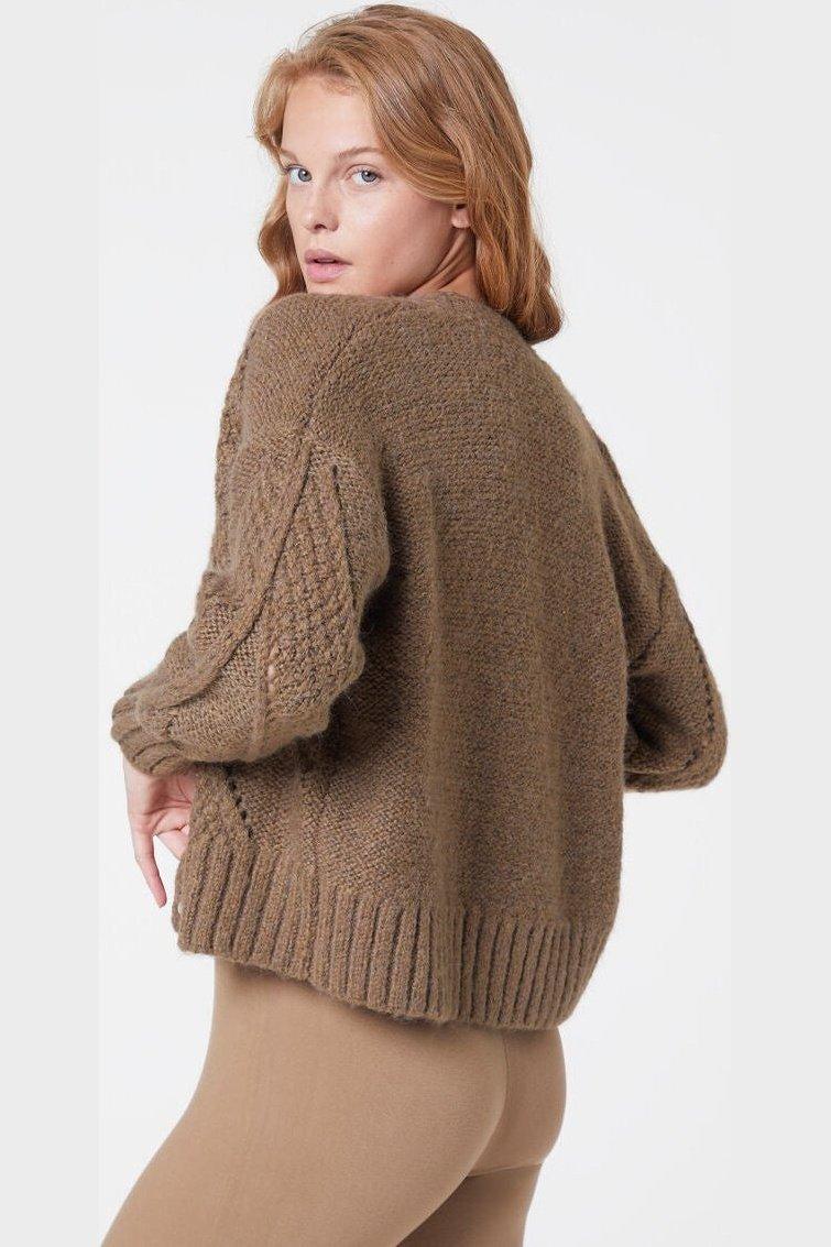 ETAM - סריג קרדיגן BABA חאקי - MASHBIR//365