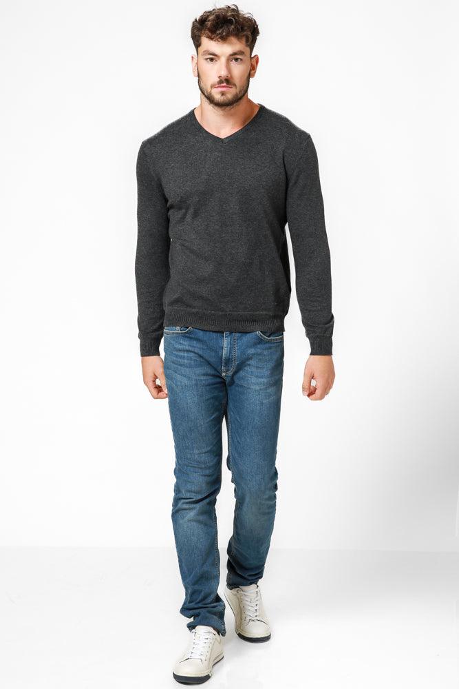 KENNETH COLE - סריג LAMBSWOOL בצבע אפור - MASHBIR//365