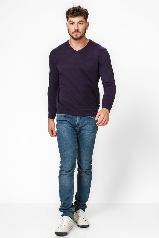 KENNETH COLE - סריג LAMBSWOOL בצבע סגול - MASHBIR//365