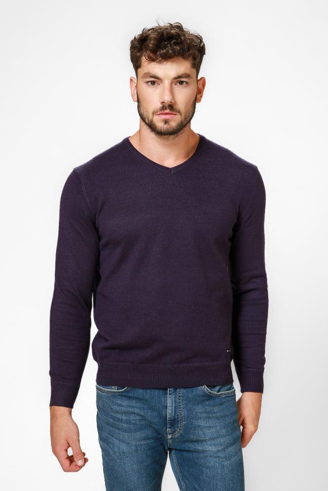 KENNETH COLE - סריג LAMBSWOOL בצבע סגול - MASHBIR//365