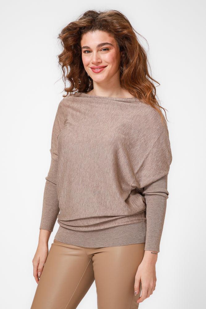 KENNETH COLE - סריג עטלף בצבע בז' - MASHBIR//365