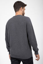 NAUTICA - סריג חלק אפור לוגו רקום - MASHBIR//365