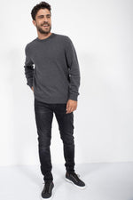 NAUTICA - סריג חלק אפור לוגו רקום - MASHBIR//365