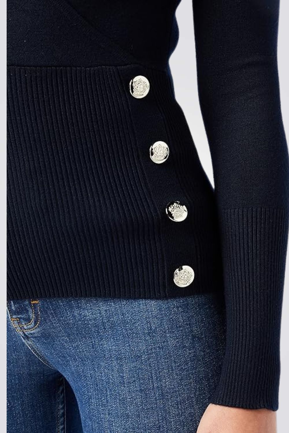 MORGAN - סריג לנשים בצבע שחור - MASHBIR//365