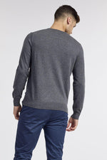 NAUTICA - סריג עם לוגו רקום בצבע אפור - MASHBIR//365