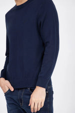 NAUTICA - סריג עם לוגו רקום בצבע נייבי - MASHBIR//365