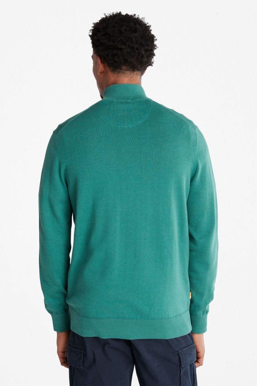 TIMBERLAND - סריג עם רוכסן עליון בצבע ירוק - MASHBIR//365