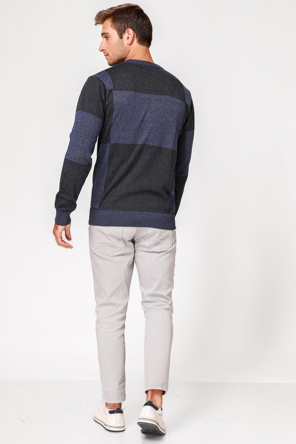 SCORCHER - סריג משבצות בצבע כחול - MASHBIR//365