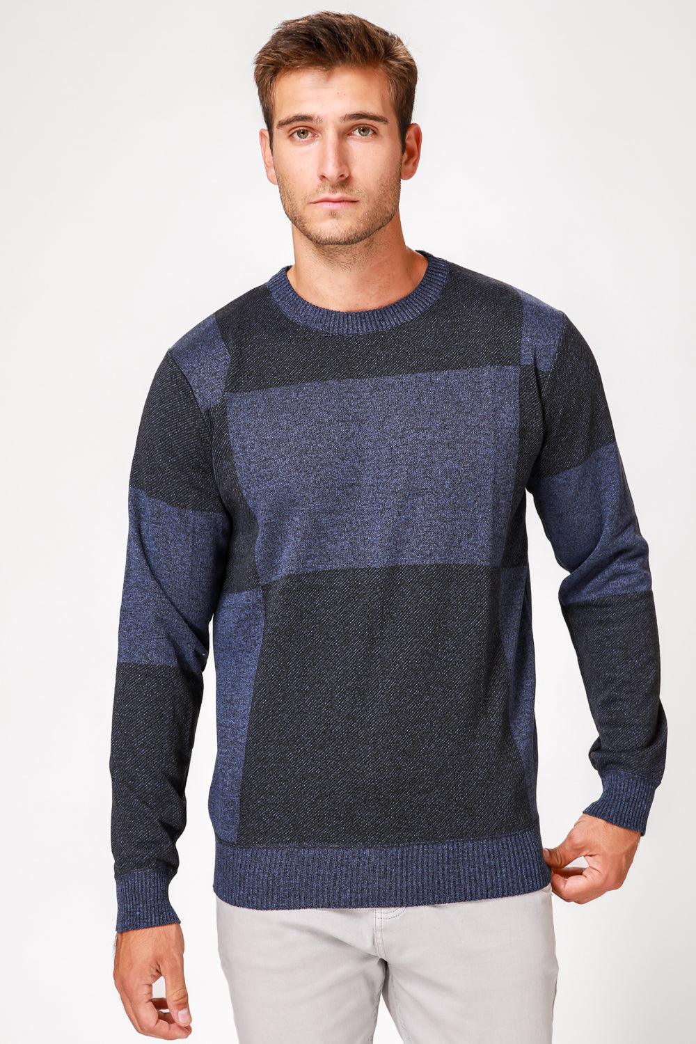 SCORCHER - סריג משבצות בצבע כחול - MASHBIR//365