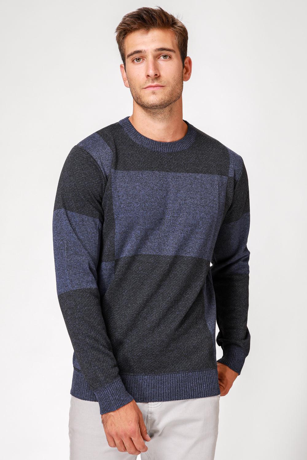 SCORCHER - סריג משבצות בצבע כחול - MASHBIR//365