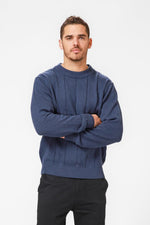 KENNETH COLE - סריג מעויינים בצבע כחול - MASHBIR//365