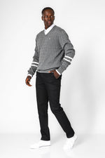 KENNETH COLE - סריג צמות בצבע אפור - MASHBIR//365