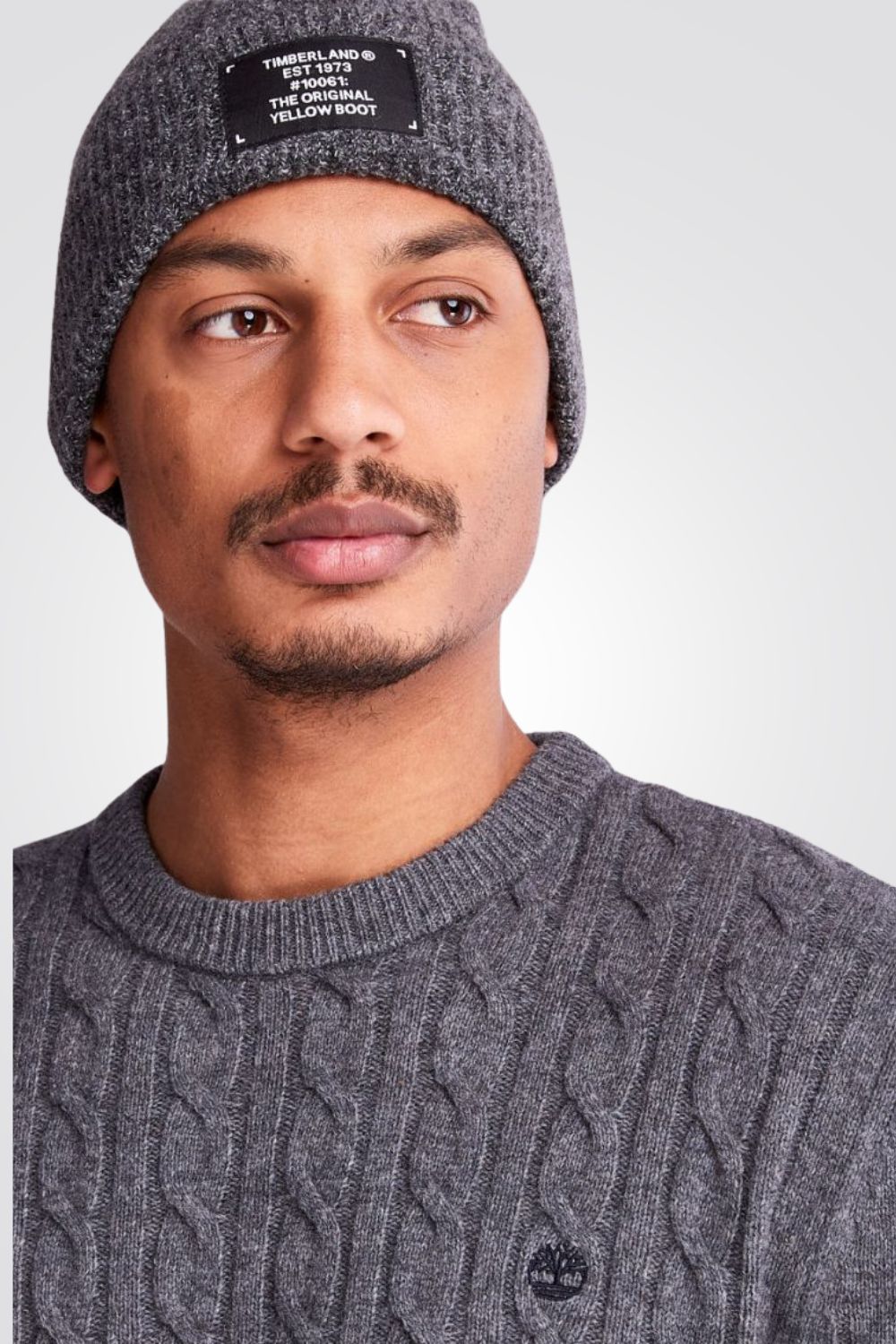 TIMBERLAND - סריג צמות עם רקמת לוגו המותג בצד - MASHBIR//365