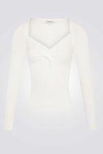 MORGAN - סריג נשים בצבע לבן - MASHBIR//365