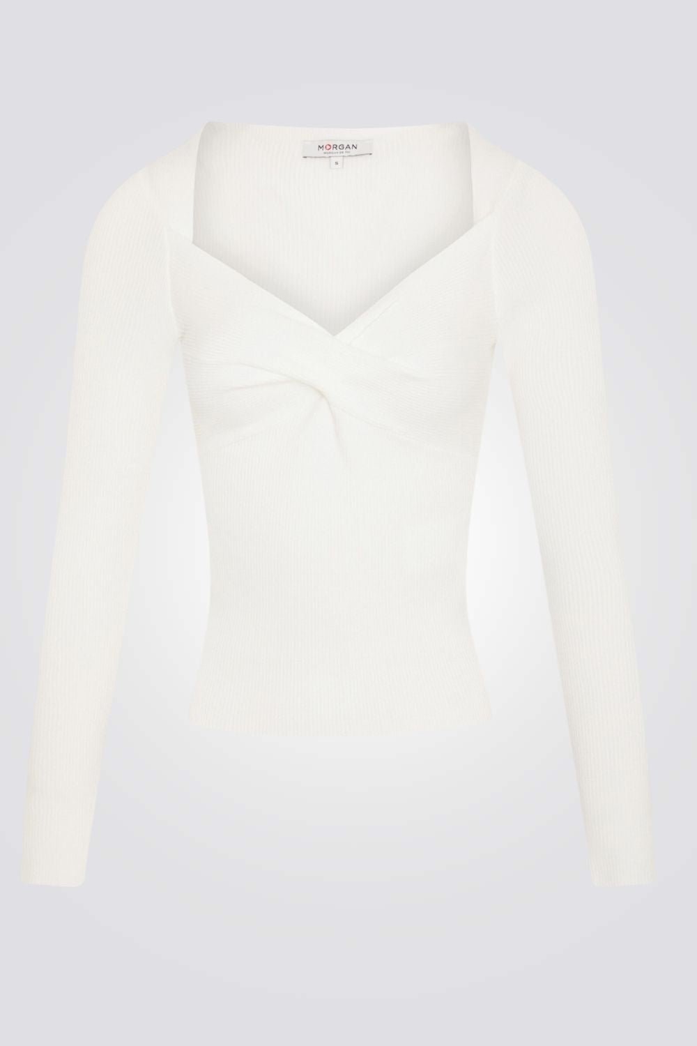 MORGAN - סריג נשים בצבע לבן - MASHBIR//365