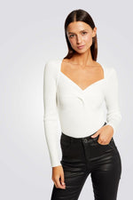 MORGAN - סריג נשים בצבע לבן - MASHBIR//365