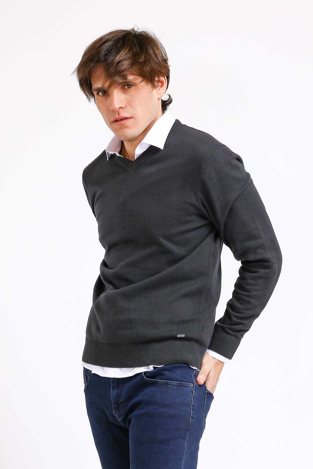 KENNETH COLE - סריג PROMO V אפור פחם - MASHBIR//365