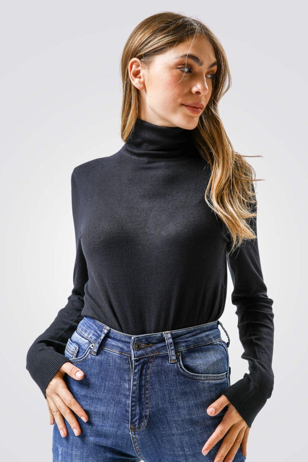 KENNETH COLE - סריג T NECK נייבי - MASHBIR//365