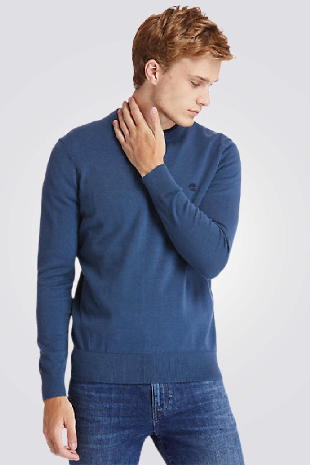 TIMBERLAND - סריג כחול לוגו רקום - MASHBIR//365