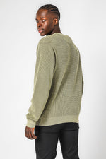 KENNETH COLE - סריג וואפל בצבע זית - MASHBIR//365