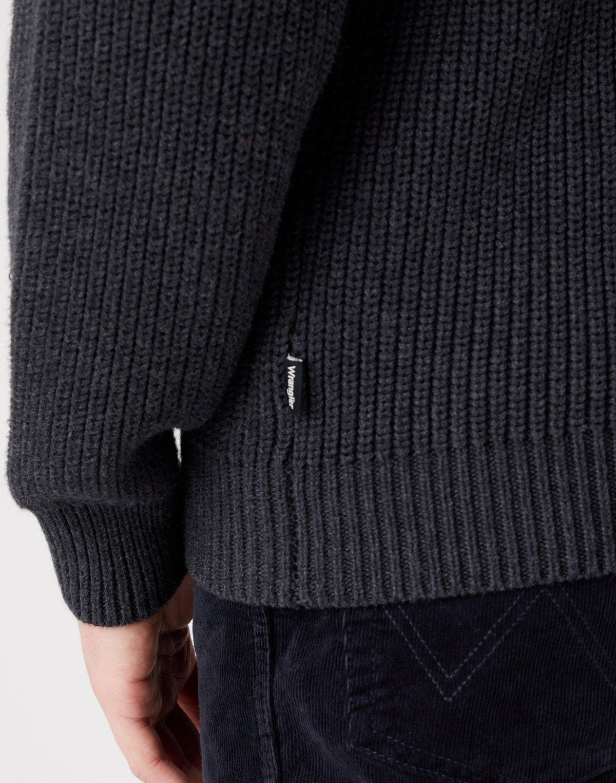 WRANGLER - סריג צווארון גולף בצבע אפור - MASHBIR//365