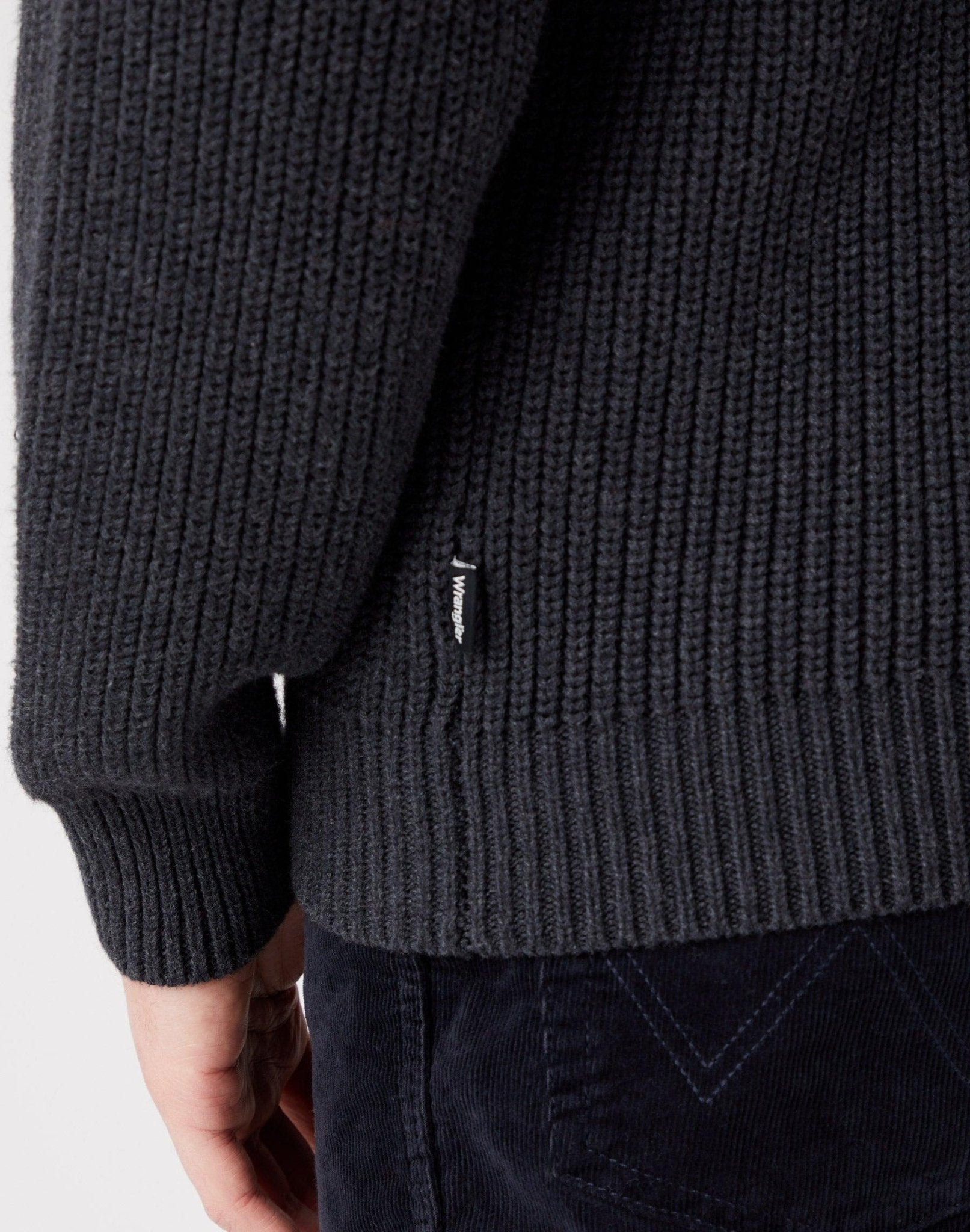 WRANGLER - סריג צווארון גולף בצבע אפור - MASHBIR//365