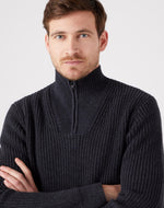 WRANGLER - סריג צווארון גולף בצבע אפור - MASHBIR//365