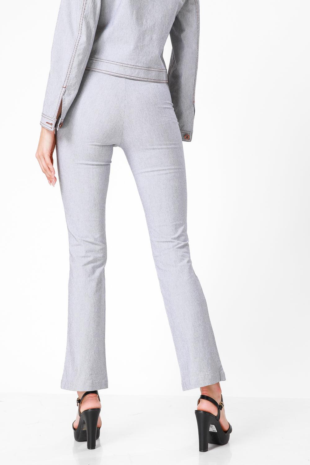 KENNETH COLE - STRIPE ג'ינס צבע אפור - MASHBIR//365