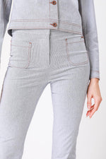 KENNETH COLE - STRIPE ג'ינס צבע אפור - MASHBIR//365