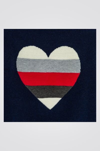 OKAIDI - סוודר ילדות כחול עם לב ציבעוני - MASHBIR//365