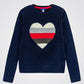 OKAIDI - סוודר ילדות כחול עם לב ציבעוני - MASHBIR//365 - 3