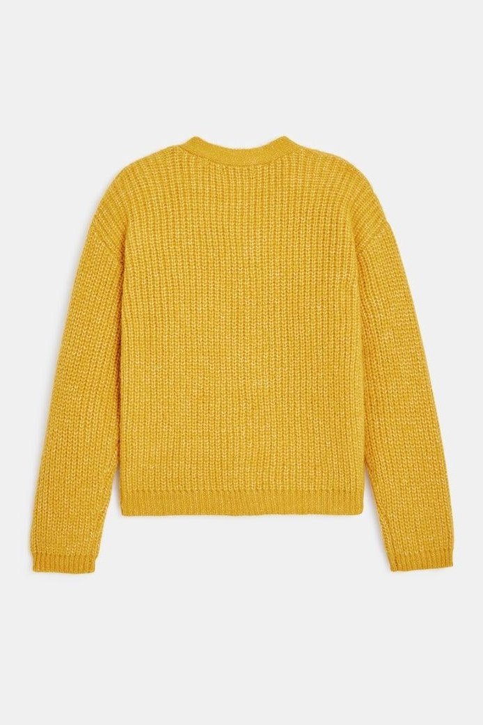 OKAIDI - סוודר קרדיגן בצבע צהוב לילדות - MASHBIR//365