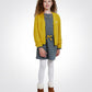 OKAIDI - סוודר קרדיגן בצבע צהוב לילדות - MASHBIR//365 - 1