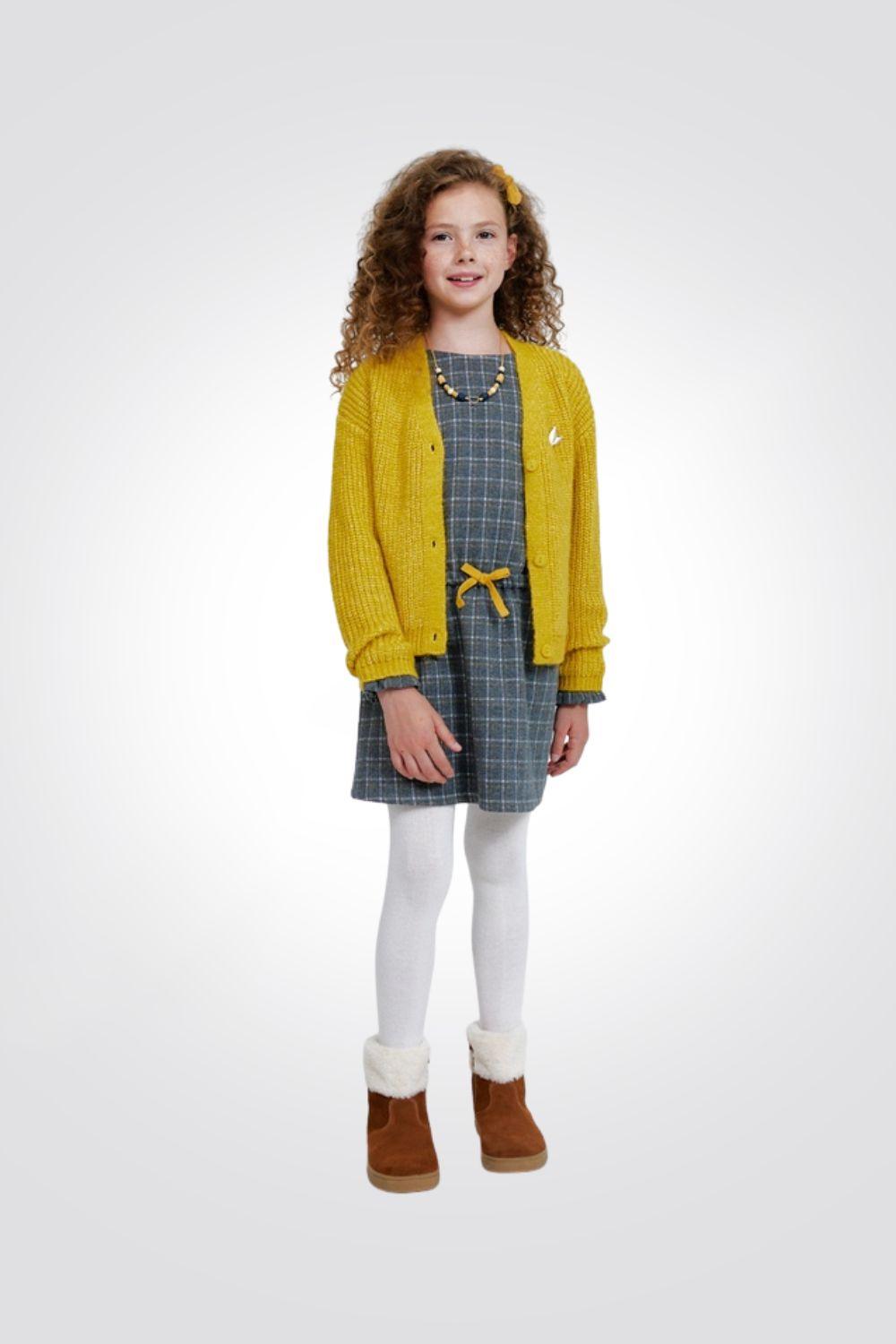 OKAIDI - סוודר קרדיגן צהוב לנערות - MASHBIR//365