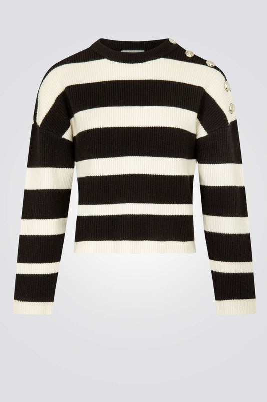 MORGAN - סוודר נשים בצבעים שחור לבן - MASHBIR//365