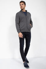 NAUTICA - סוודר רוכסן מלא אפור - MASHBIR//365