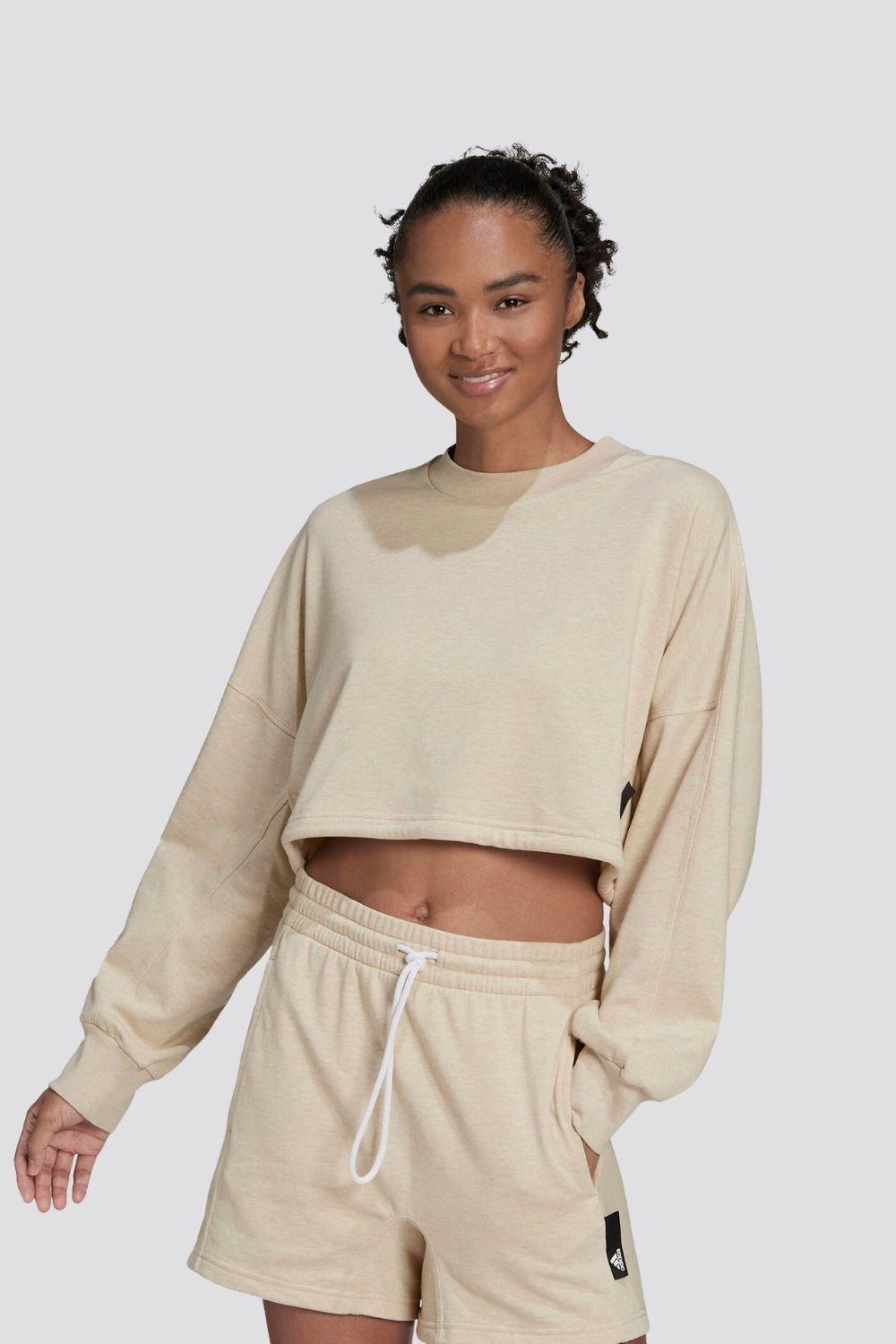 ADIDAS - סווטישירט SPORTSWEAR STUDIO בצבע בז' - MASHBIR//365