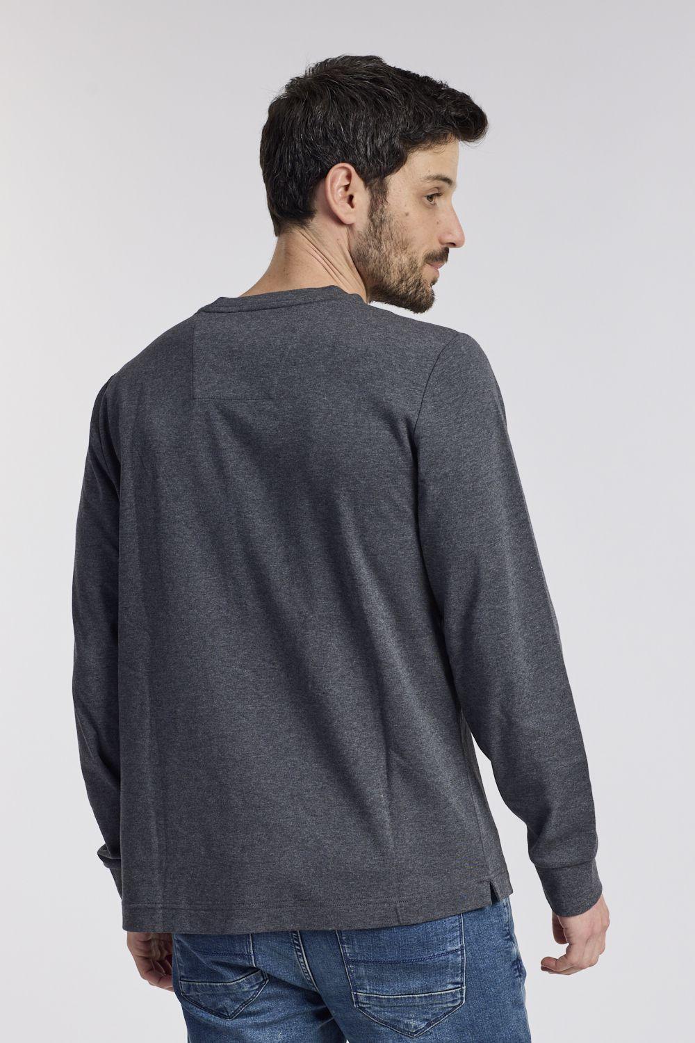 NAUTICA - סווטשירט אפור כהה עם לוגו רקום - MASHBIR//365