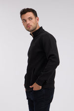 NAUTICA - סווטשירט אלגנטי קנגרו עם רוכסן בצבע שחור - MASHBIR//365