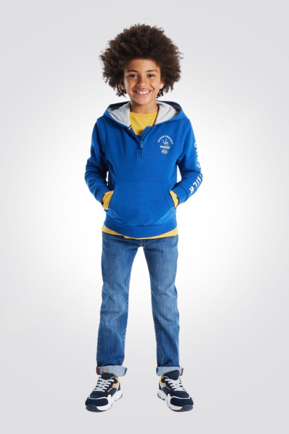 OKAIDI - סווטשירט אוושן בצבע כחול - MASHBIR//365