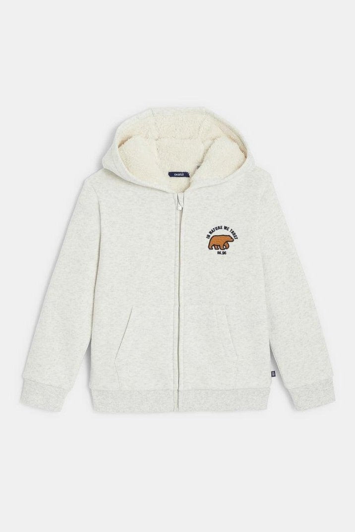 OKAIDI - סווטשירט בטנת פליז בצבע לבן לילדים - MASHBIR//365