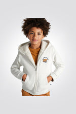 OKAIDI - סווטשירט בטנת פליז בצבע לבן לילדים - MASHBIR//365