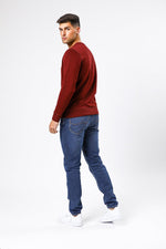 NAUTICA - סווטשירט בורדו לוגו רקום - MASHBIR//365