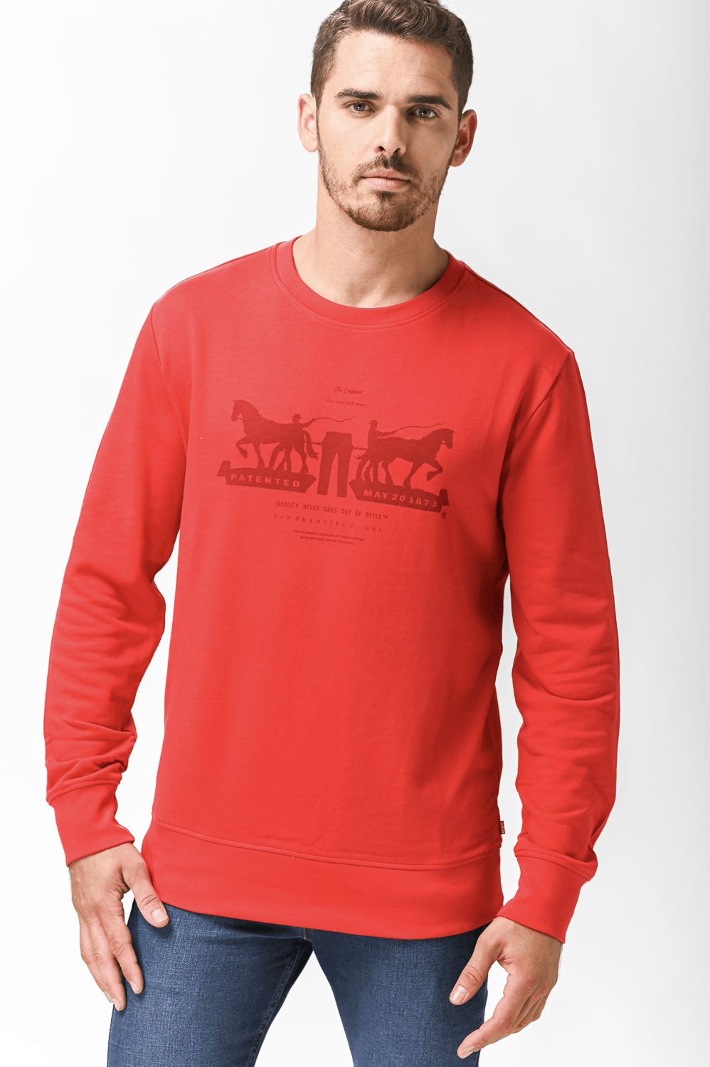 LEVI'S - סווטשירט CHINESE צבע אדום - MASHBIR//365