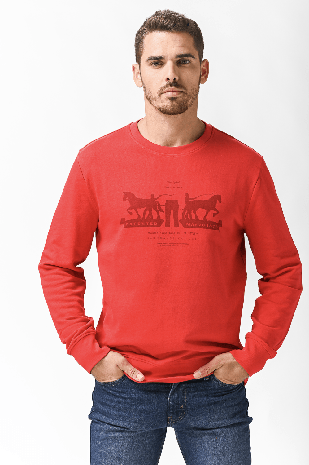 LEVI'S - סווטשירט CHINESE צבע אדום - MASHBIR//365