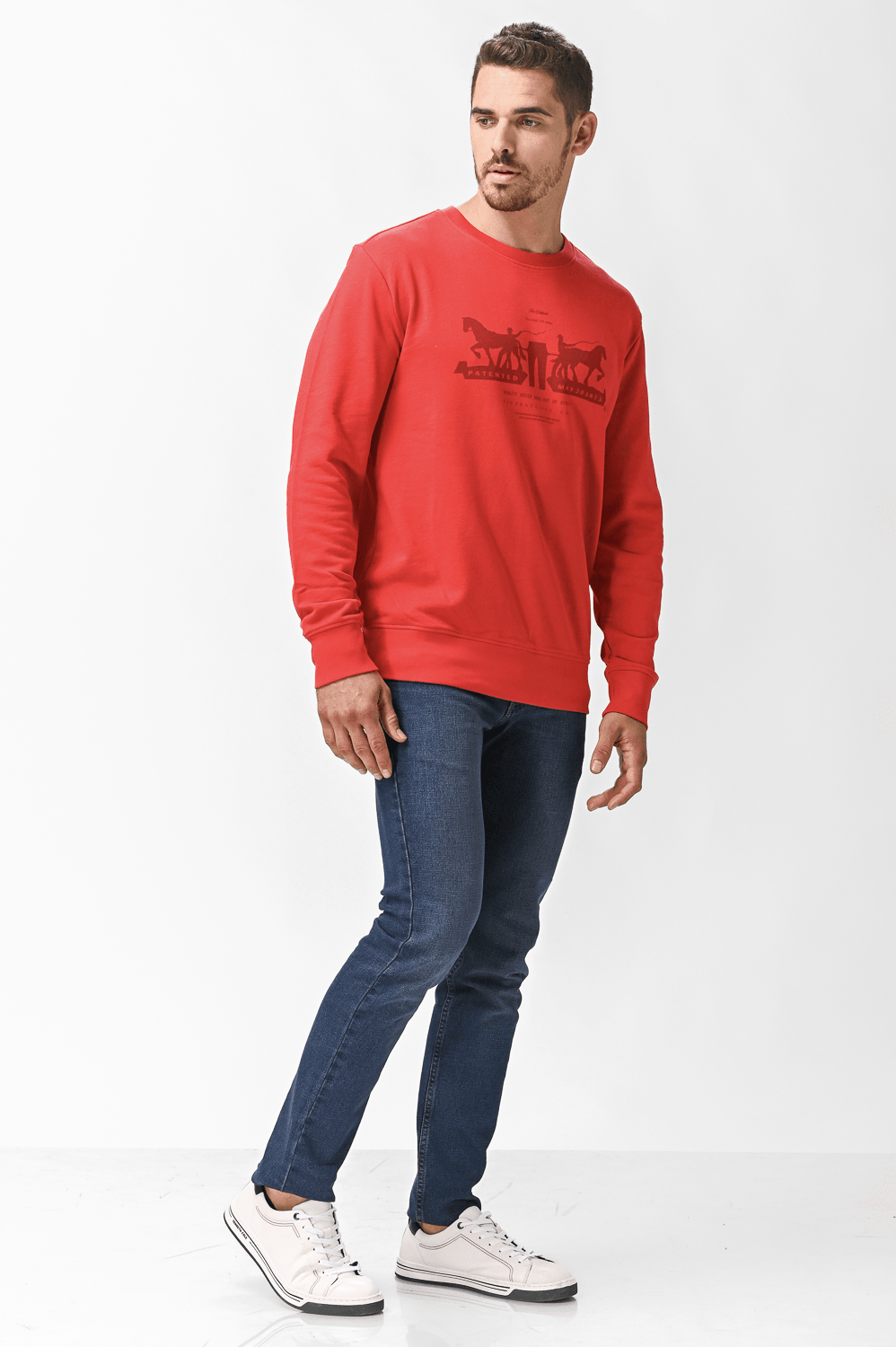 LEVI'S - סווטשירט CHINESE צבע אדום - MASHBIR//365