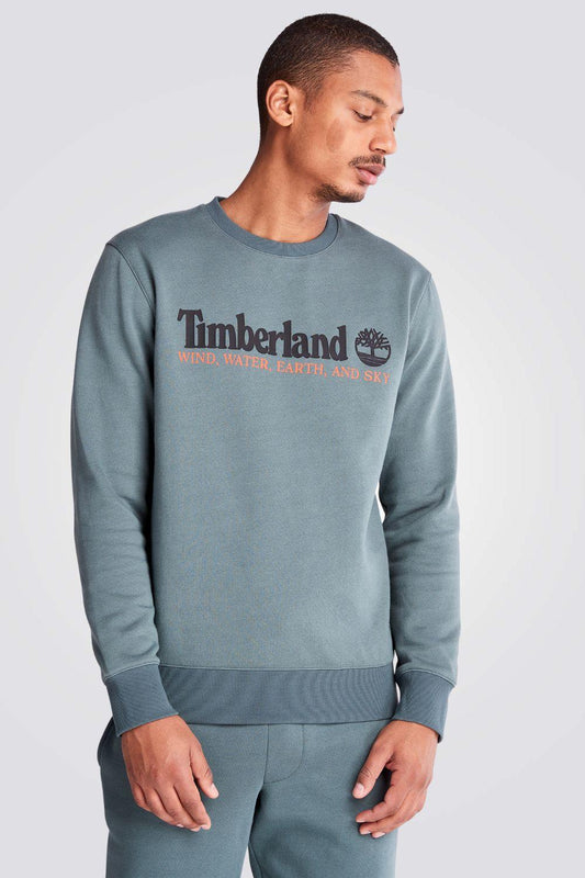 TIMBERLAND - סווטשירט CREW בצבע טורקיז - MASHBIR//365