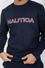 NAUTICA - סווטשירט CREW נייבי לוגו - MASHBIR//365