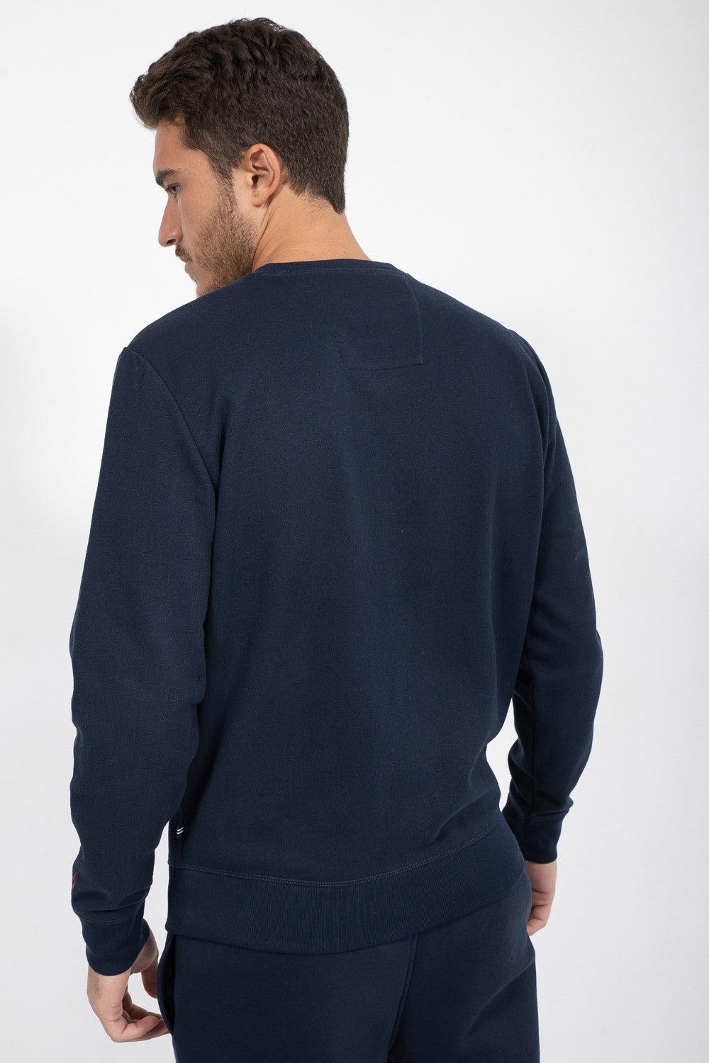 NAUTICA - סווטשירט CREW נייבי לוגו - MASHBIR//365