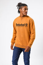 TIMBERLAND - סווטשירט CREW רקמת לוגו חרדל - MASHBIR//365